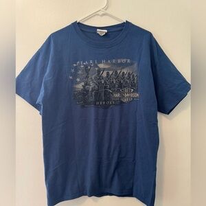 Harley-Davidson Blue Short Sleeve Tee with Vintage Graphic